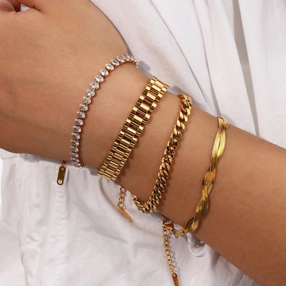 NEW 18K GOLD HIPHOP BANGLE BRACELET, NICE BRACELET, CUTE BRACELET - Picture 4 of 6